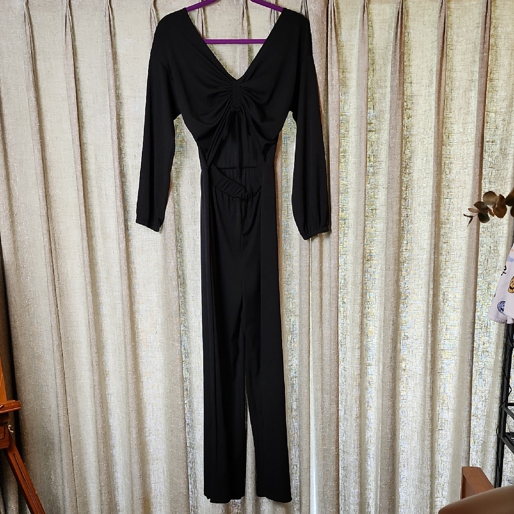 Black Long Sleeve Jumpsuit